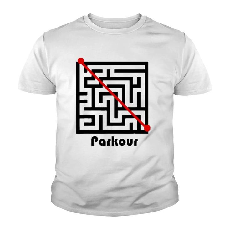 Parkour Maze Funny Freerunning Freerunner Tee Youth T-shirt
