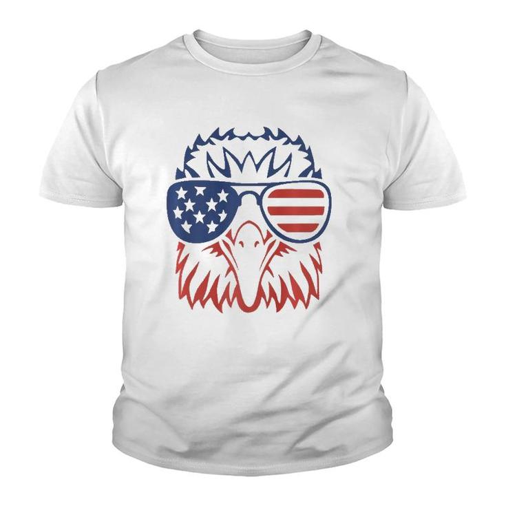 Patriotic Eagle 4Th Of July Usa American Flag Youth T-shirt