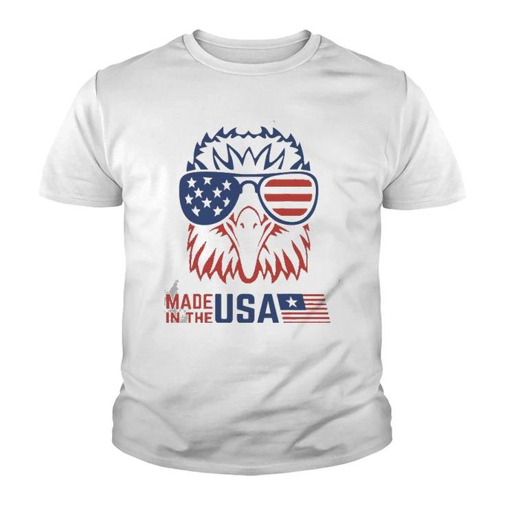 Patriotic Eagle Pride Merica America American Flag Youth T-shirt