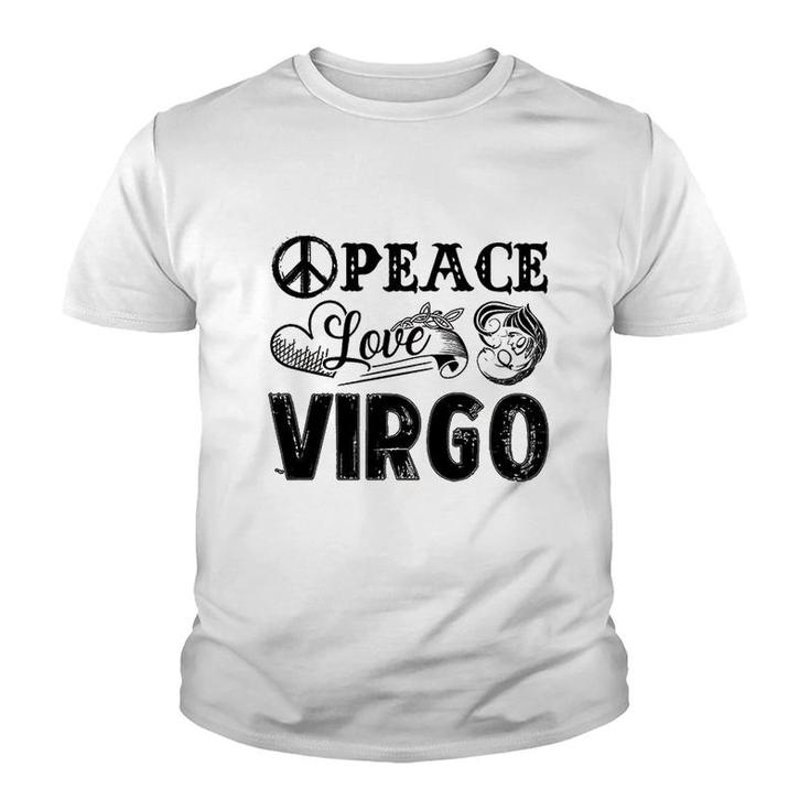 Peace Love Virgo Youth T-shirt