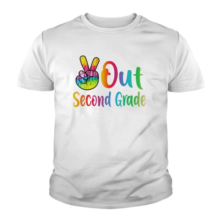 Peace Out Second Grade Tie Dye Graduation Class Of 2021 Ver2 Youth T-shirt