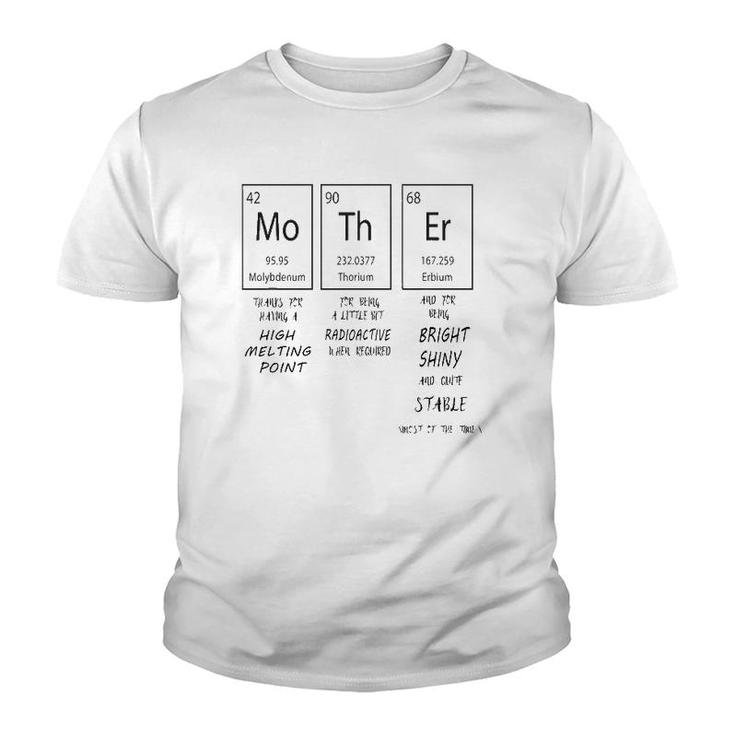 Periodic Table Of Elements Mother For Mother's Day Youth T-shirt