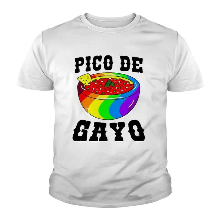 Pico De Gayo Rainbow Lgbt - Gay Pride Flag Salsa Youth T-shirt