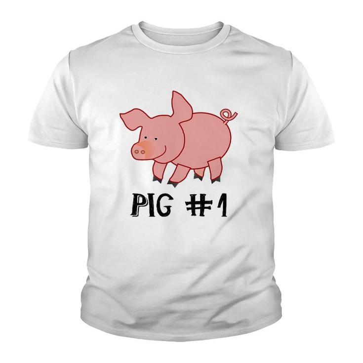 Pig 1 Halloween Costume Matching Costume Youth T-shirt