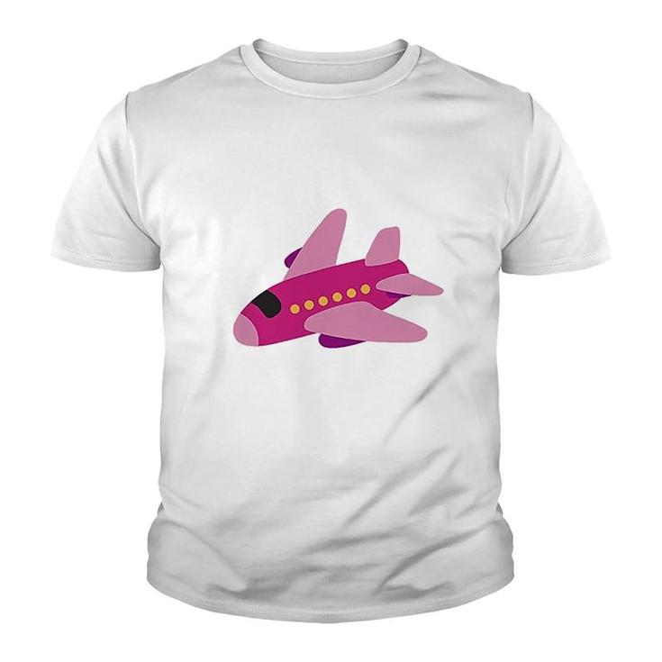 Pink Airplane Youth T-shirt