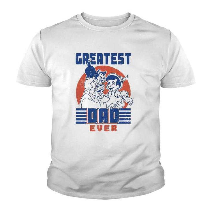 Pinocchio And Geppetto Greatest Dad Ever No Lie  Youth T-shirt