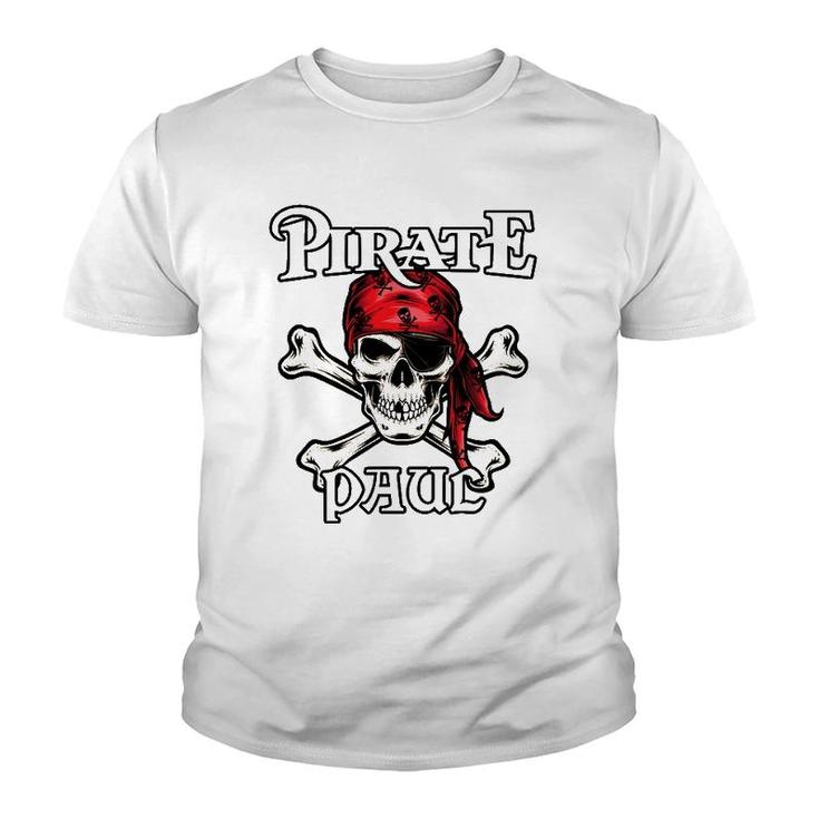 Pirate Paul Pirate Halloween Costume Youth T-shirt