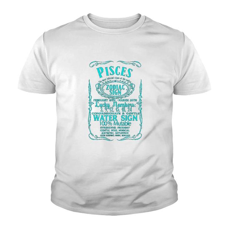 Pisces Horoscope Astrology Youth T-shirt