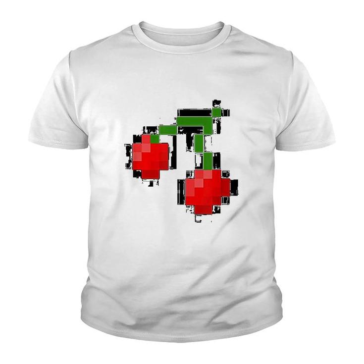 Pixel Cherries  8 Bit Video Game Graphic Youth T-shirt