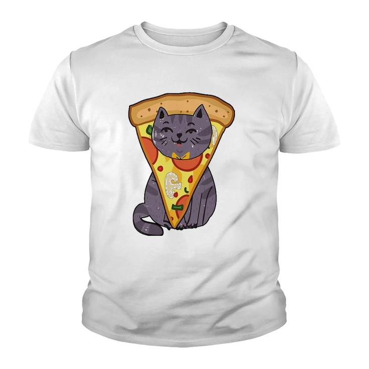 Pizza Cat Foodie Pet Lover Youth T-shirt