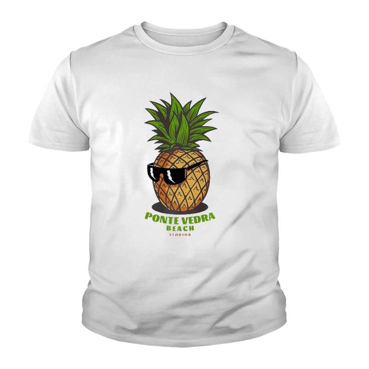 Ponte Vedra Beach Florida Fl Cute Pineapple Sunglasses Premium Youth T-shirt