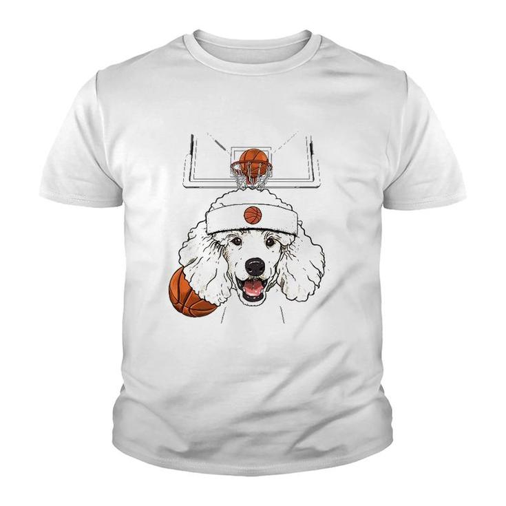Poodle Basketball Dog Lovers Basketball Player  Youth T-shirt