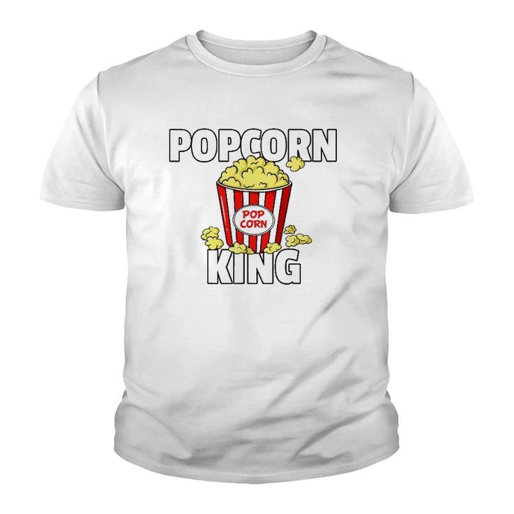 Popcorn King Gift Cinema Movie Snack Youth T-shirt
