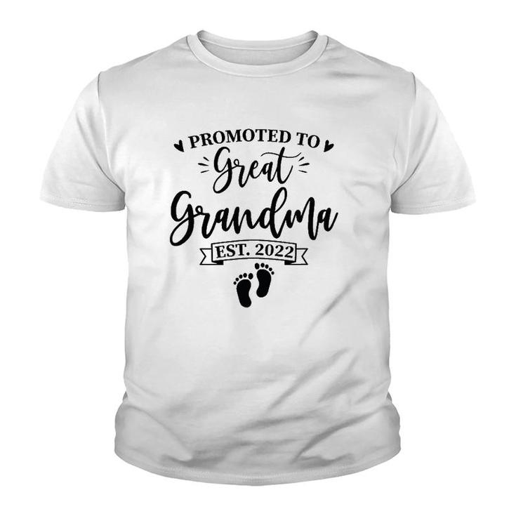 Promoted To Great Grandma Est 2022 Great Grandmother Gift Youth T-shirt
