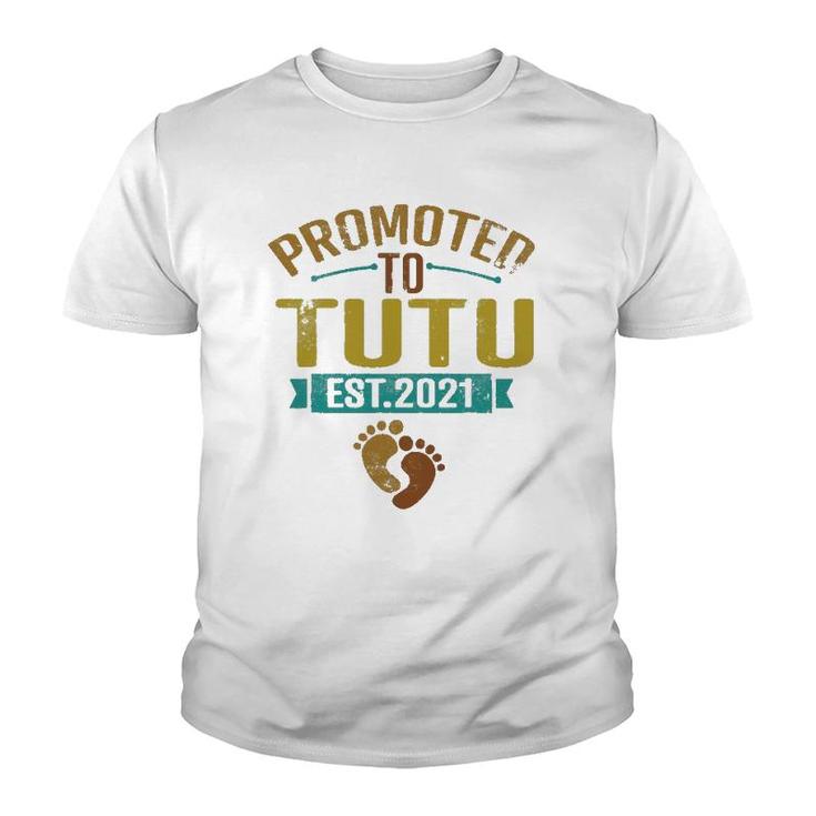 Promoted To Tutu Est 2021 Mother's Day Grandma Gift For Women Youth T-shirt