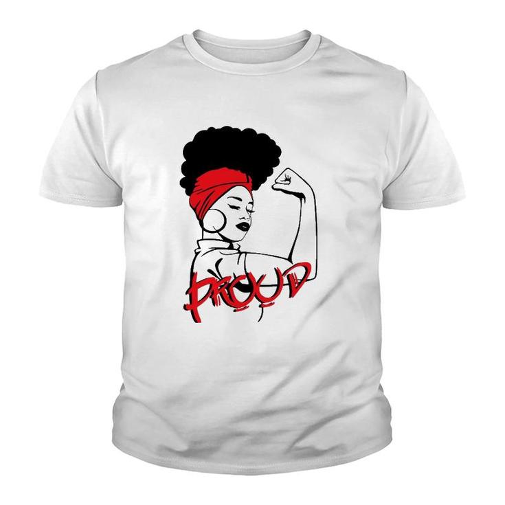 Proud Afro Queen Black Power S For Women Youth T-shirt
