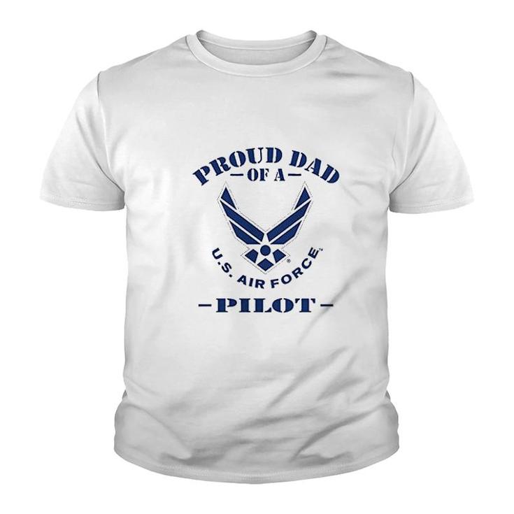 Proud Dad Of A Us Air Force Pilot Cotton Youth T-shirt