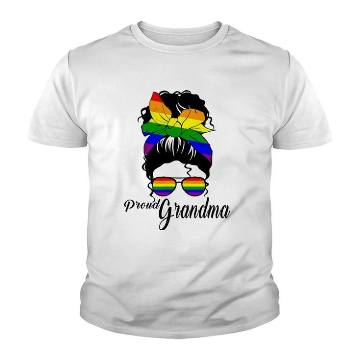 Proud Grandma Mothers-Day Gay Pride Lgbt-Q Grandmom Youth T-shirt