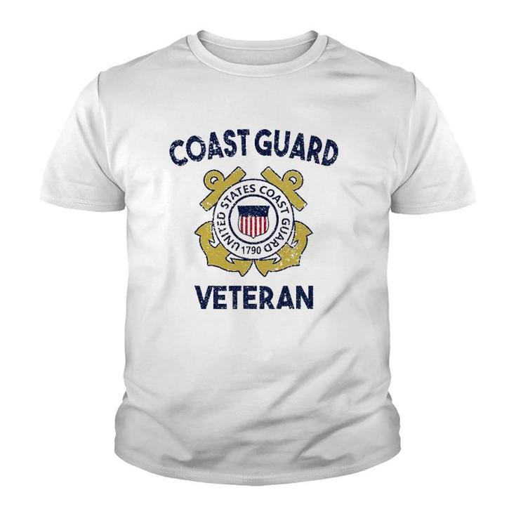 Proud Us Coast Guard Veteran Military Pride Youth T-shirt