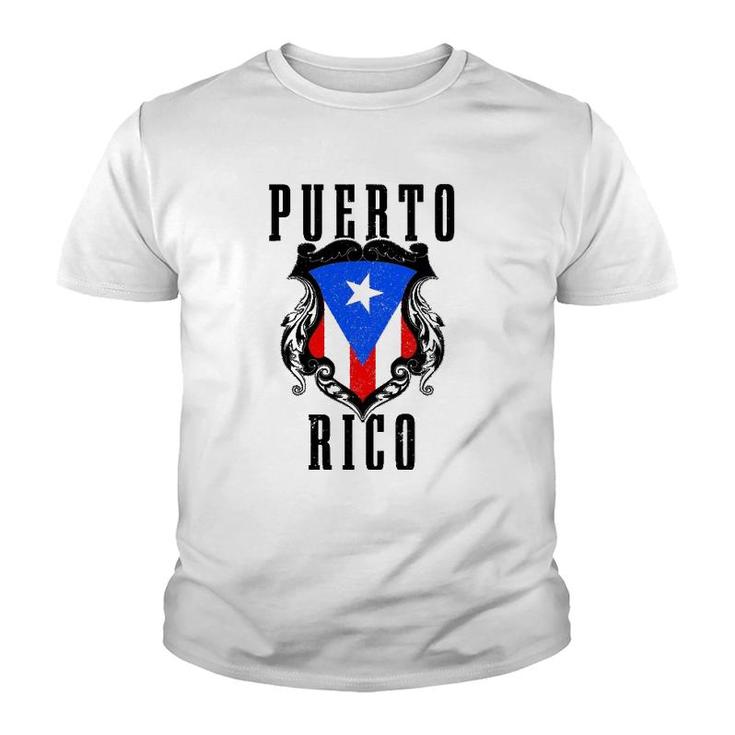 Puerto Rico Vintage Puerto Rican Flag Pride Puerto Rico Youth T-shirt