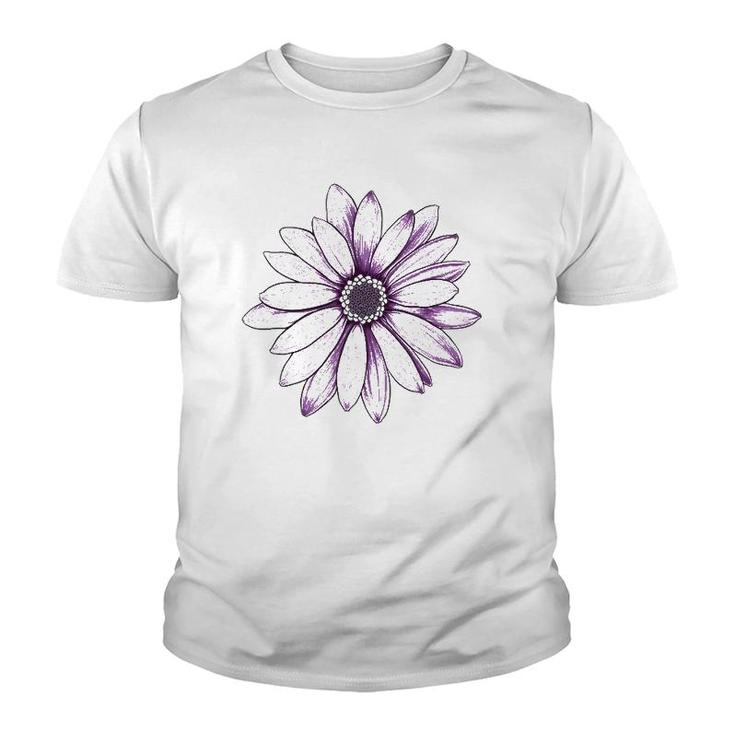 Purple Daisy Flower Lovers Gift Youth T-shirt