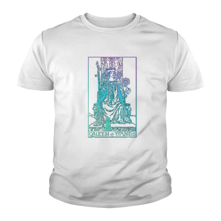 Queen Of Wands Tarot Card Rider Waite Youth T-shirt