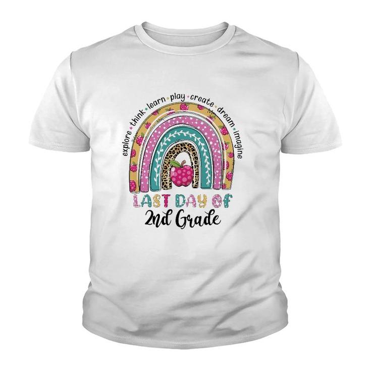 Rainbow Last Day Of School 2Nd Second Grade Funny Teacher Youth T-shirt