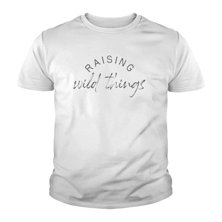 Raising Wild Things Mom Cute Mother's Day Youth T-shirt