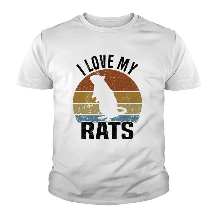 Rat Rats Pet Lover Vintage Retro Youth T-shirt