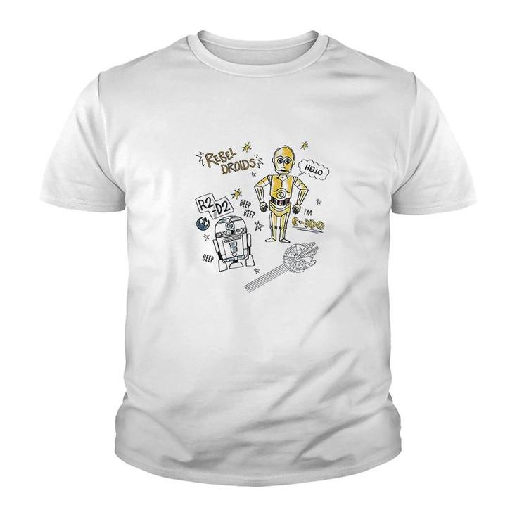 Rebel Droids Doodle Youth T-shirt