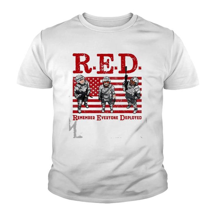 Remember Everyone Deployed Red Friday Military Families Youth T-shirt