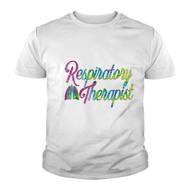 Respiratory Therapist Care Week Tie Dye Youth T-shirt