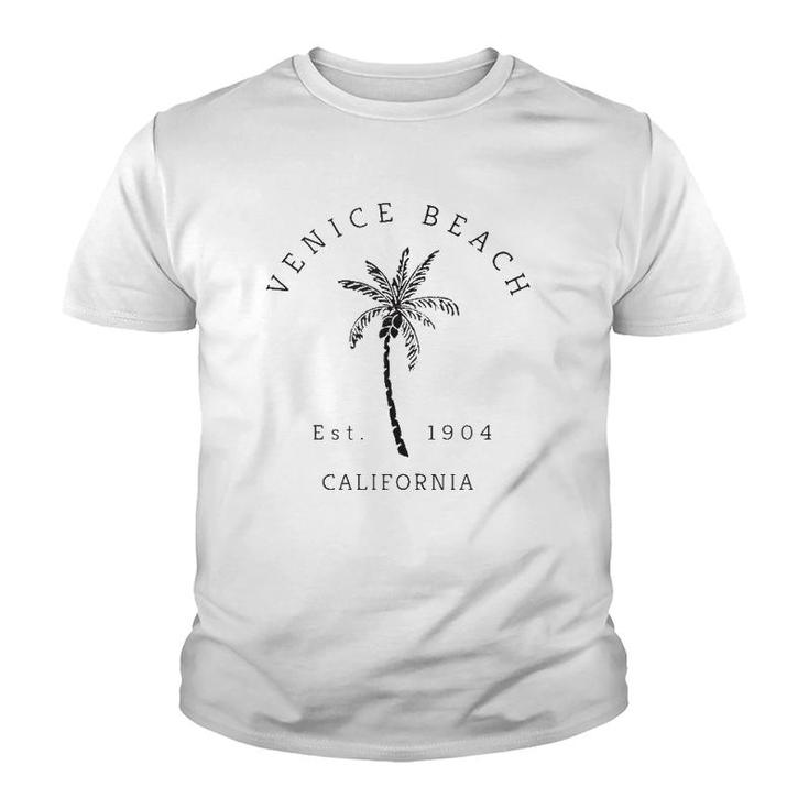 Retro Cool Venice Beach California Palm Tree Novelty Art  Youth T-shirt
