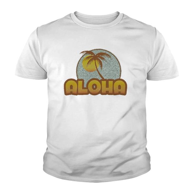 Retro Hawaii Tee Vintage Aloha Sunset Beach Youth T-shirt