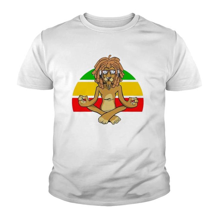 Retro Jamaican Rasta Lion Youth T-shirt