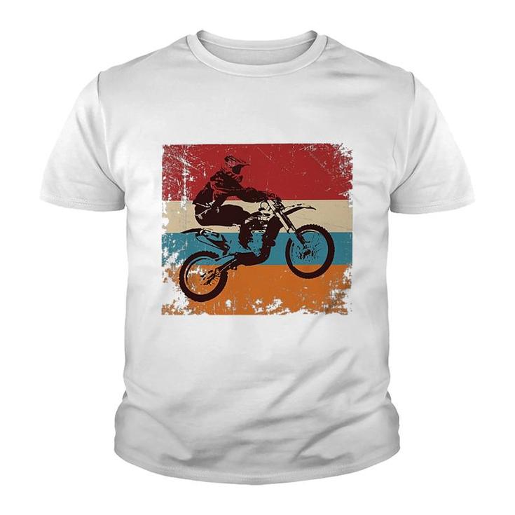 Retro Off Road Motorcycle Motocross Youth T-shirt