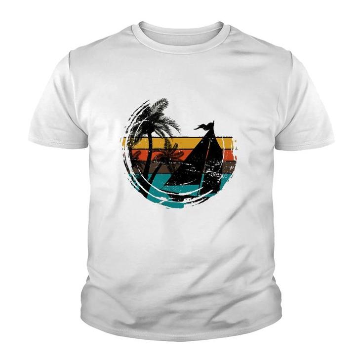 Retro Sailing Sailor Tropical Beach Sail Sea Sailing Youth T-shirt
