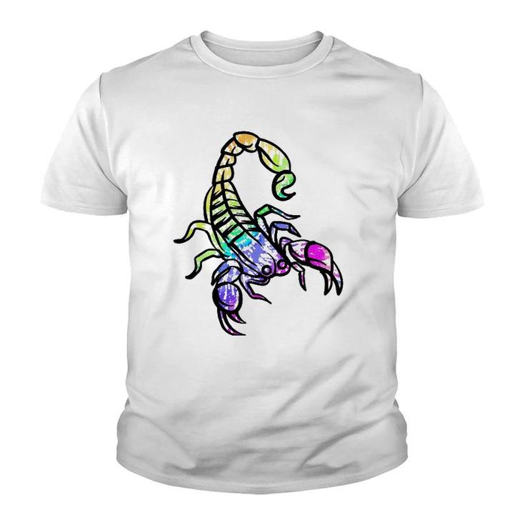 Retro Scorpion Tie Dye Scorpion Lover Youth T-shirt