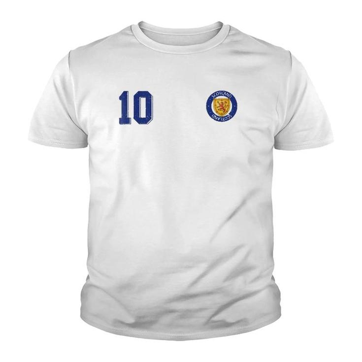 Retro Scotland Soccer Jersey Scottish Football Away Youth T-shirt