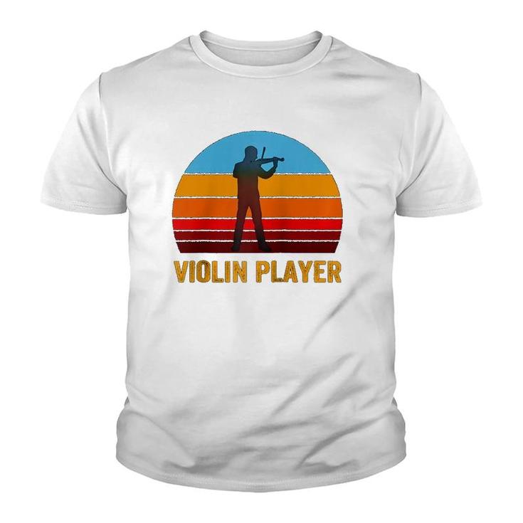 Retro Vintage Style Sunset Violin  Youth T-shirt