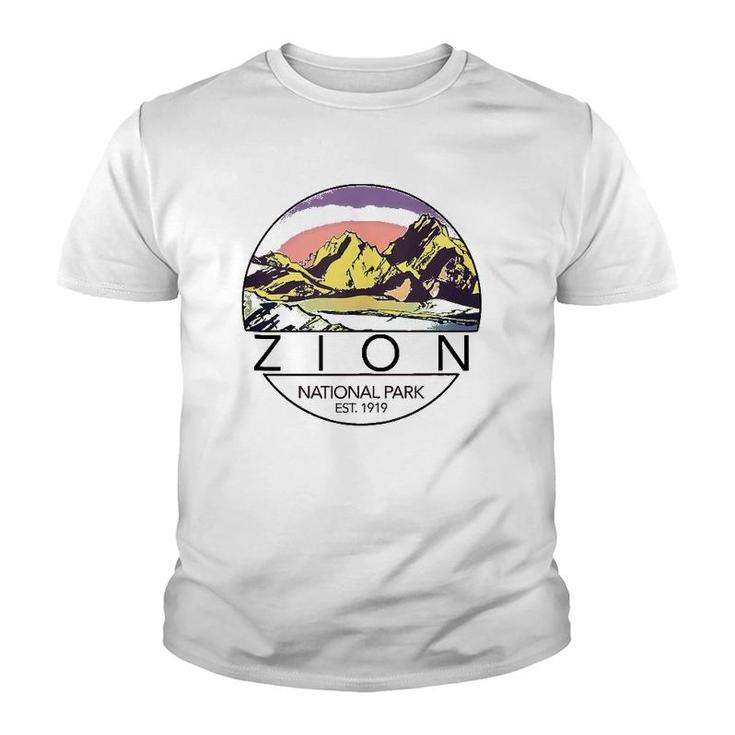 Retro Vintage Zion National Park  Youth T-shirt