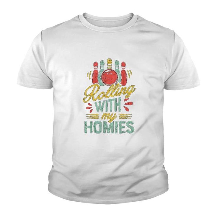 Rolling With My Homies Bowling Youth T-shirt