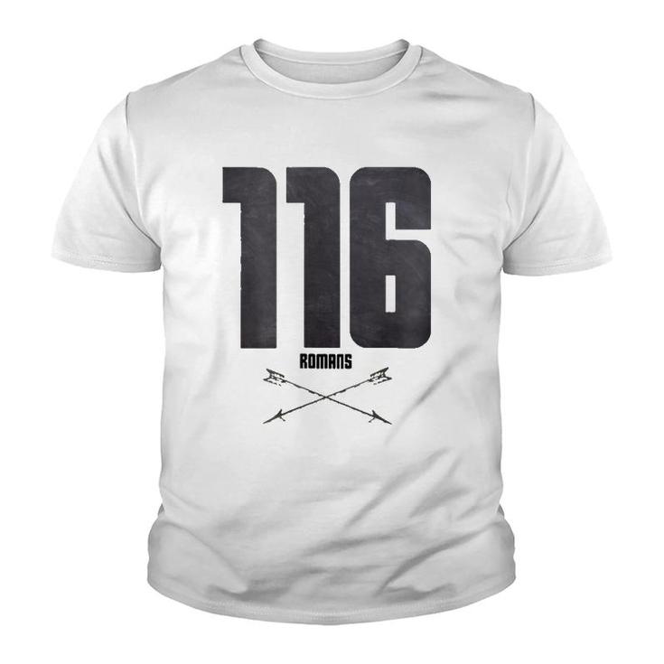 Romans 116 Unashamed Christian  For Men And Women Youth T-shirt