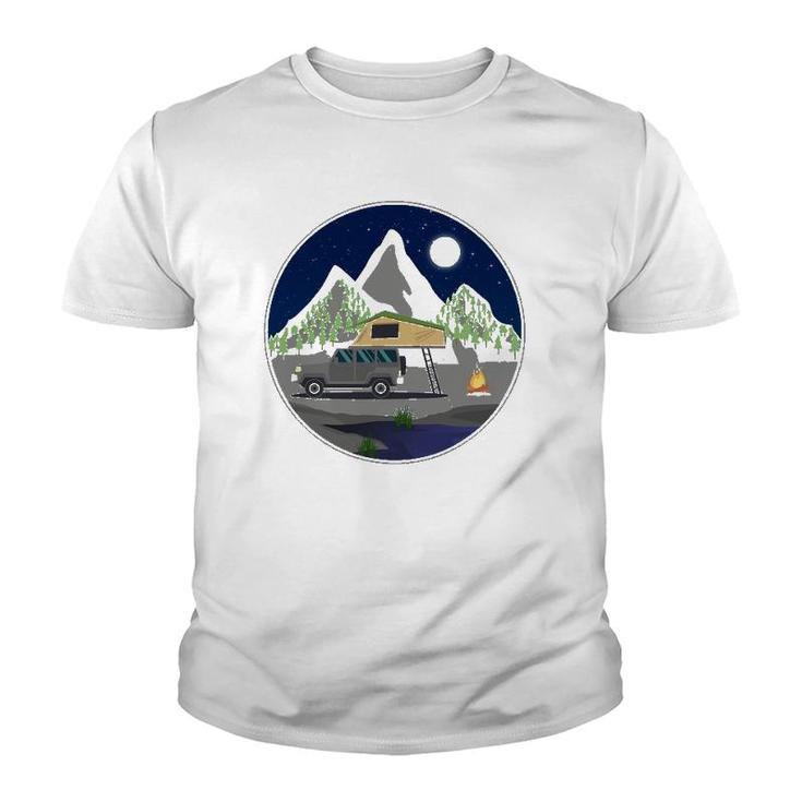 Rooftop Tent - Camping Camper Outdoor Nature Gift Adventure Youth T-shirt