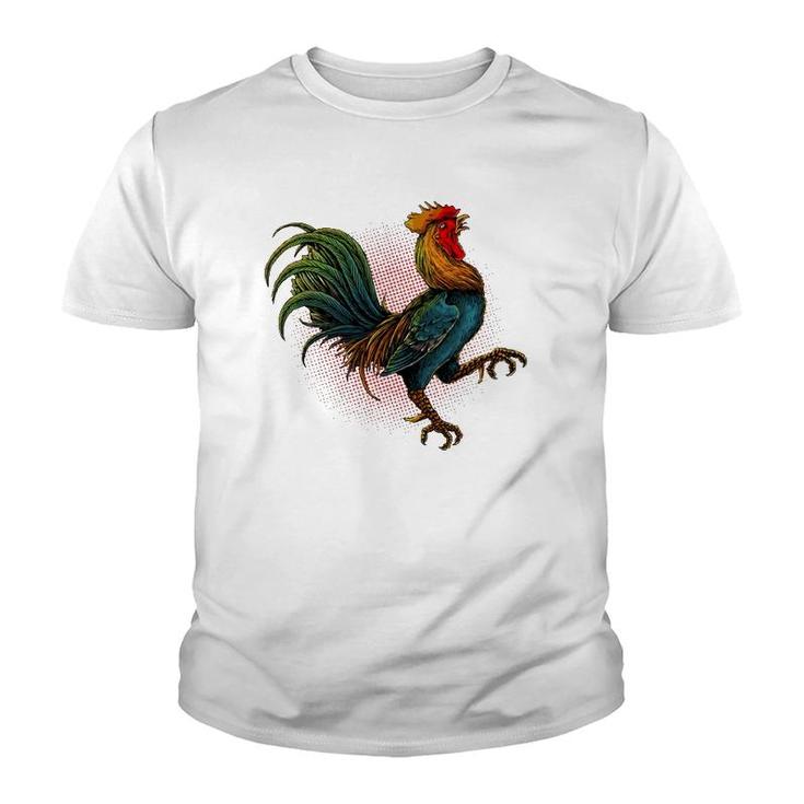 Rooster Male Chickens Awesome Birds Rooster Crows Youth T-shirt