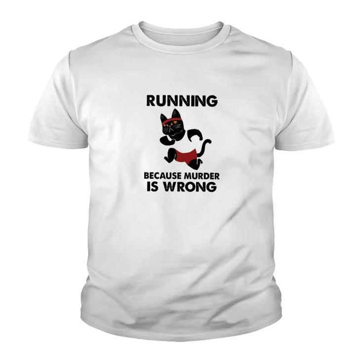 Running Because Murder Is Wrong Youth T-shirt