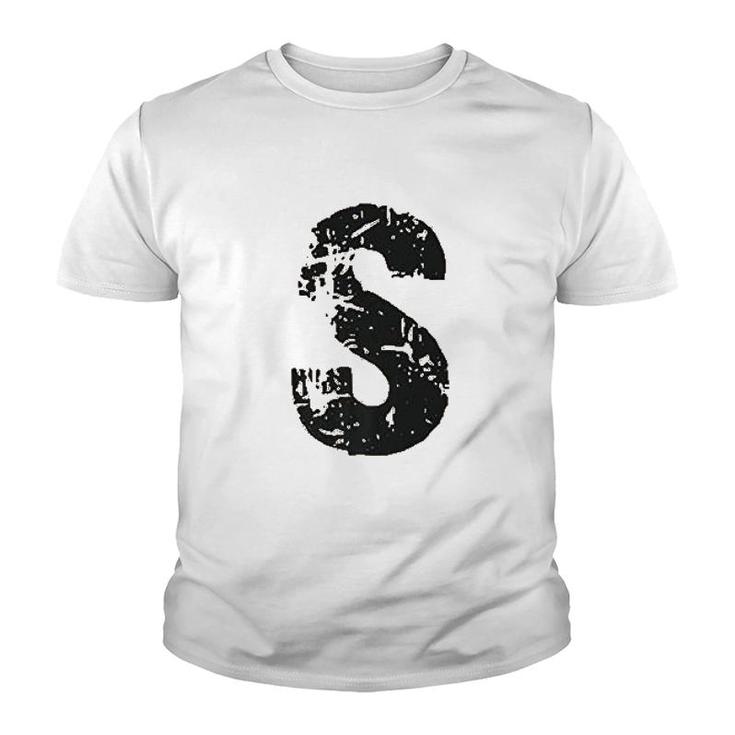 S Letter Alphabet Youth T-shirt
