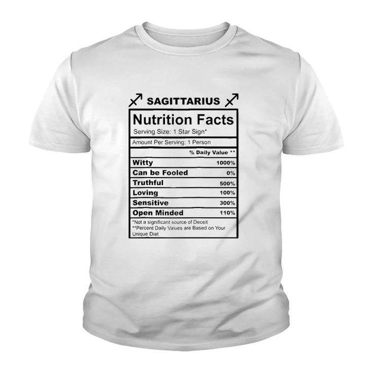 Sagittarius Zodiac Nutrition  Youth T-shirt