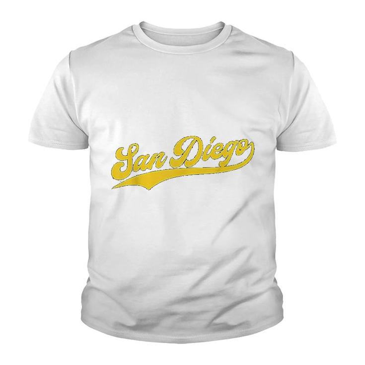San Diego Baseball Script Gift Youth T-shirt