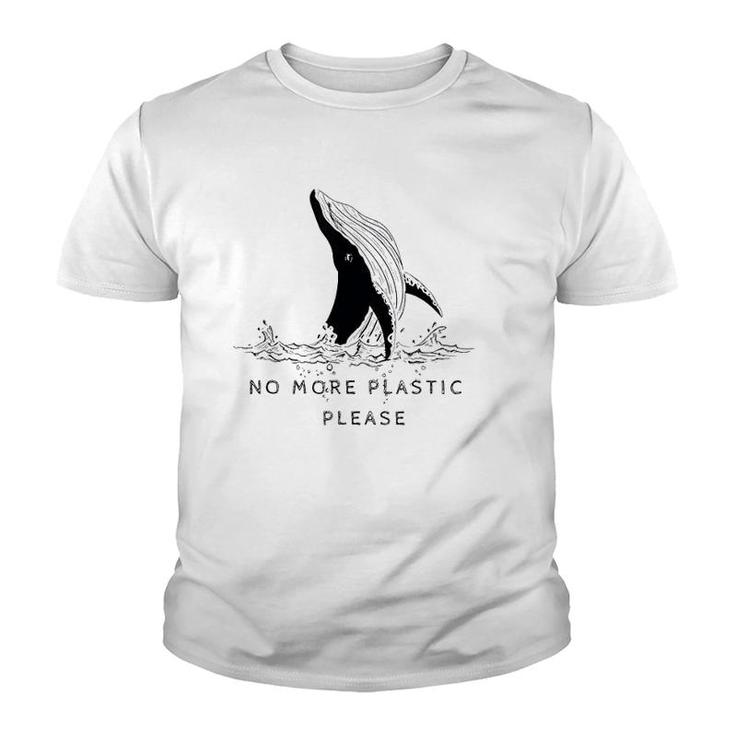 Save The Whales No More Plastic Please Youth T-shirt